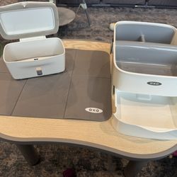 OXO Travel Diaper Caddy, Changing Mat, Wipe Holder 