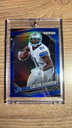 2025 panini prizm black calvin johnson true blue /199 hof