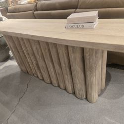 Brand New Gorgeous 90" Solid Reclamied white washed Oak Console Table 