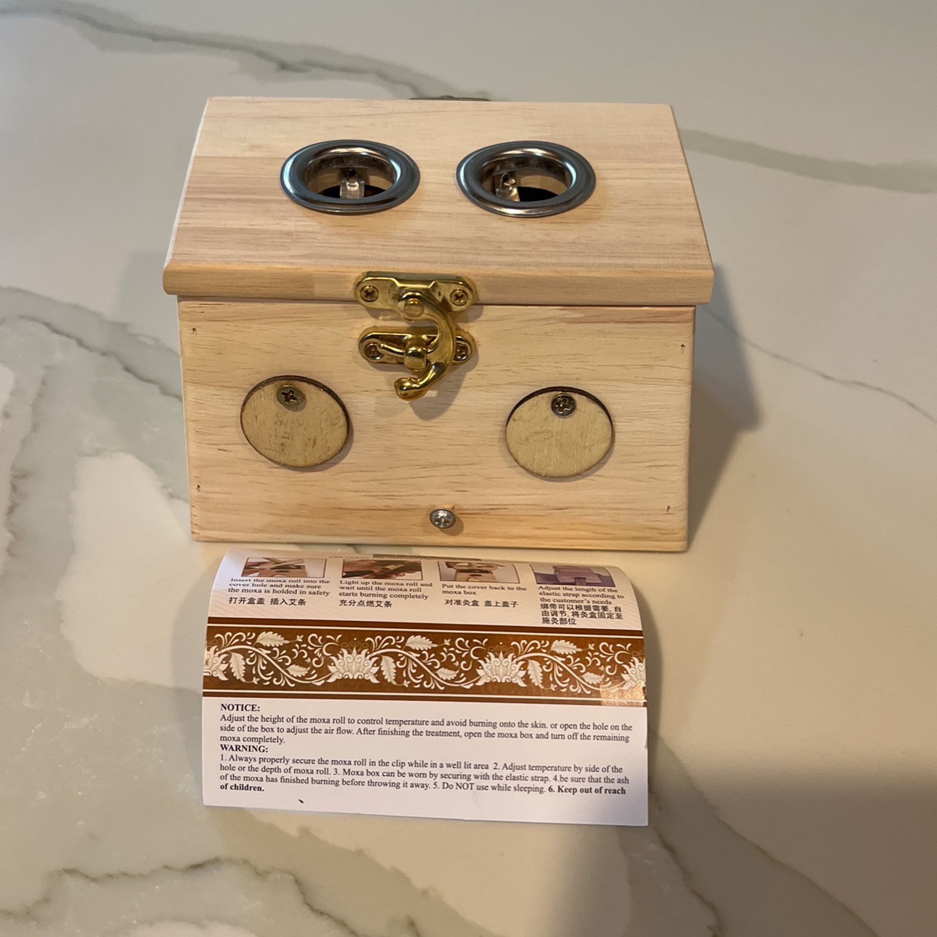 Wooden Moxa Box