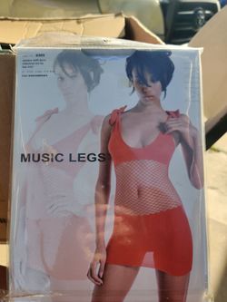 Music legs Dress red One Size