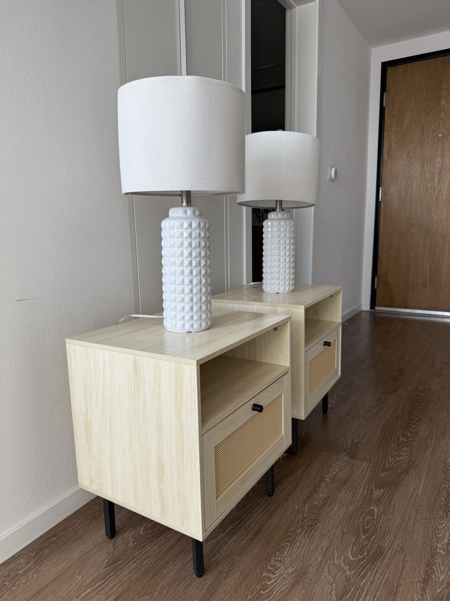 Nightstands + Lamps