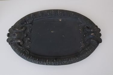 Ornate Distressed Wood Tray