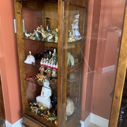 Solid Wood Curio withLight 