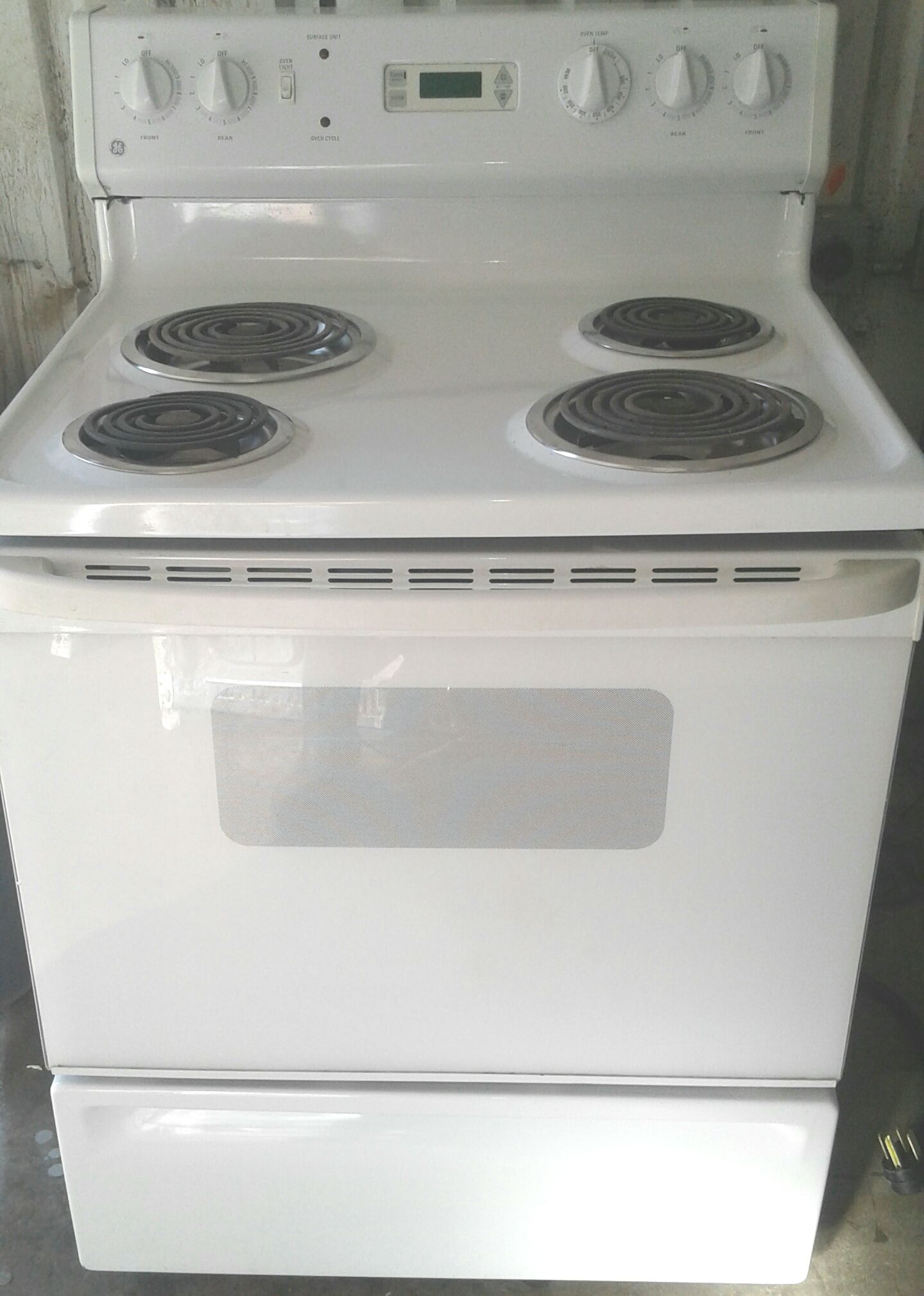 White Ge Electric Range Stove Oven