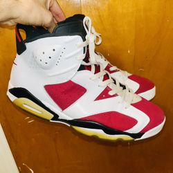 Jordan 6 Retro Carmine’s🤍🖤🅱️🙌 For Sale Size 12 Men!!🔥👟💥🦾
