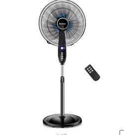 16'' Adjustable Oscillating Pedestal Fan Remote Control