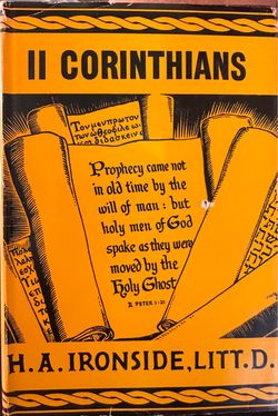 Vintage H.A. Ironside II Corinthians Commentary (1967 Hardcover, Loizeaux Bros)