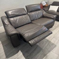 Leather Couch Sofa Recliner 