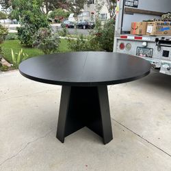 Round Black Dining Table - Brand New 