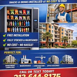 FREE Vending Machine Installation (No Cost)