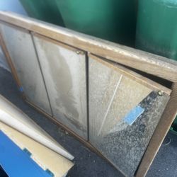 Vintage Glass Mirrors Medicine Cabinet 