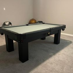 Modern Black Pool Table 