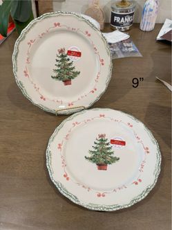 Viral Christmas holiday salad plates set of 2