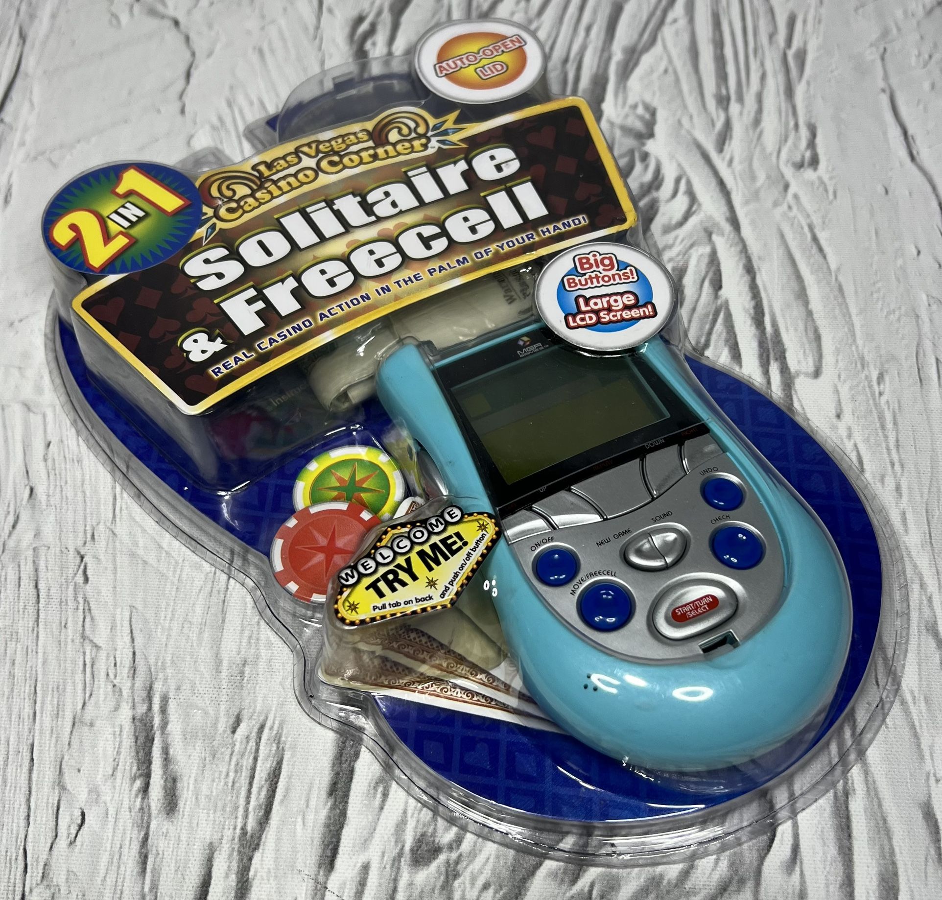 MGA 2 in 1 Las Vegas Casino Corner Solitaire and Freecell Electronic Game - NEW