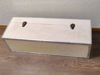 34×10 Wooden Vintage Narrow Storage Case Trunk Vinyl Exterior