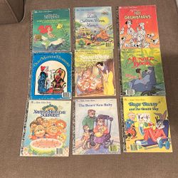 Vintage A Little Golden Book Set Of 9 Books