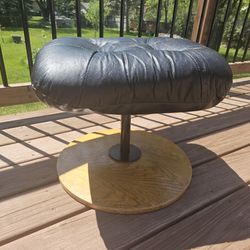 Black and Wood 60s Style Foot Rest or Stool