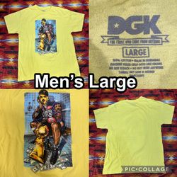 DGK Kobe Bryant Lakers Yellow Short Sleeve T-Shirt Men’s Size Large Skate