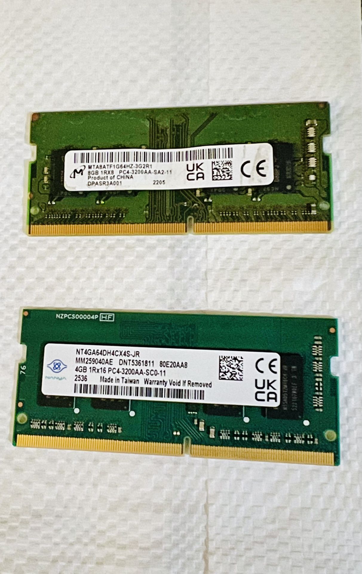 12GB 3200MHz SODIMM DDR4 Memory Modules