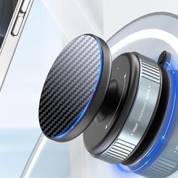 Vacuum Magnetic Phone Holder Stand for Magsafe, 2025 Upgraded Suction Cup Phone Mount, 360° Adjustable Magnetic Phone Holder for iPhone 16/15/14/13/12