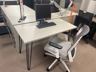Desk - 48x24 Contemporary Desk w/Hair Pen Legs (Available in 6 colors)