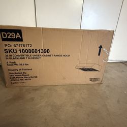 Vissani Sarela 36 in. W x 7 in. H 500CFM Convertible Under Cabinet Range Hood in Black with LED Lighting and Charcoal Filter