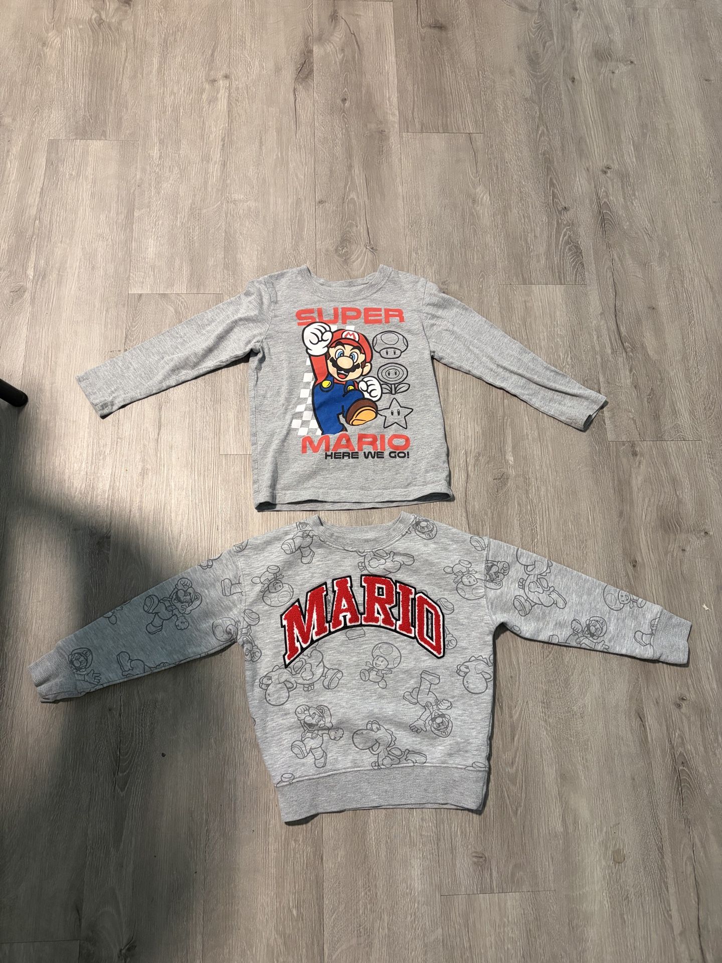 Super Mario 4/4T Youth Kids Long Sleeve Shirt and Sweater