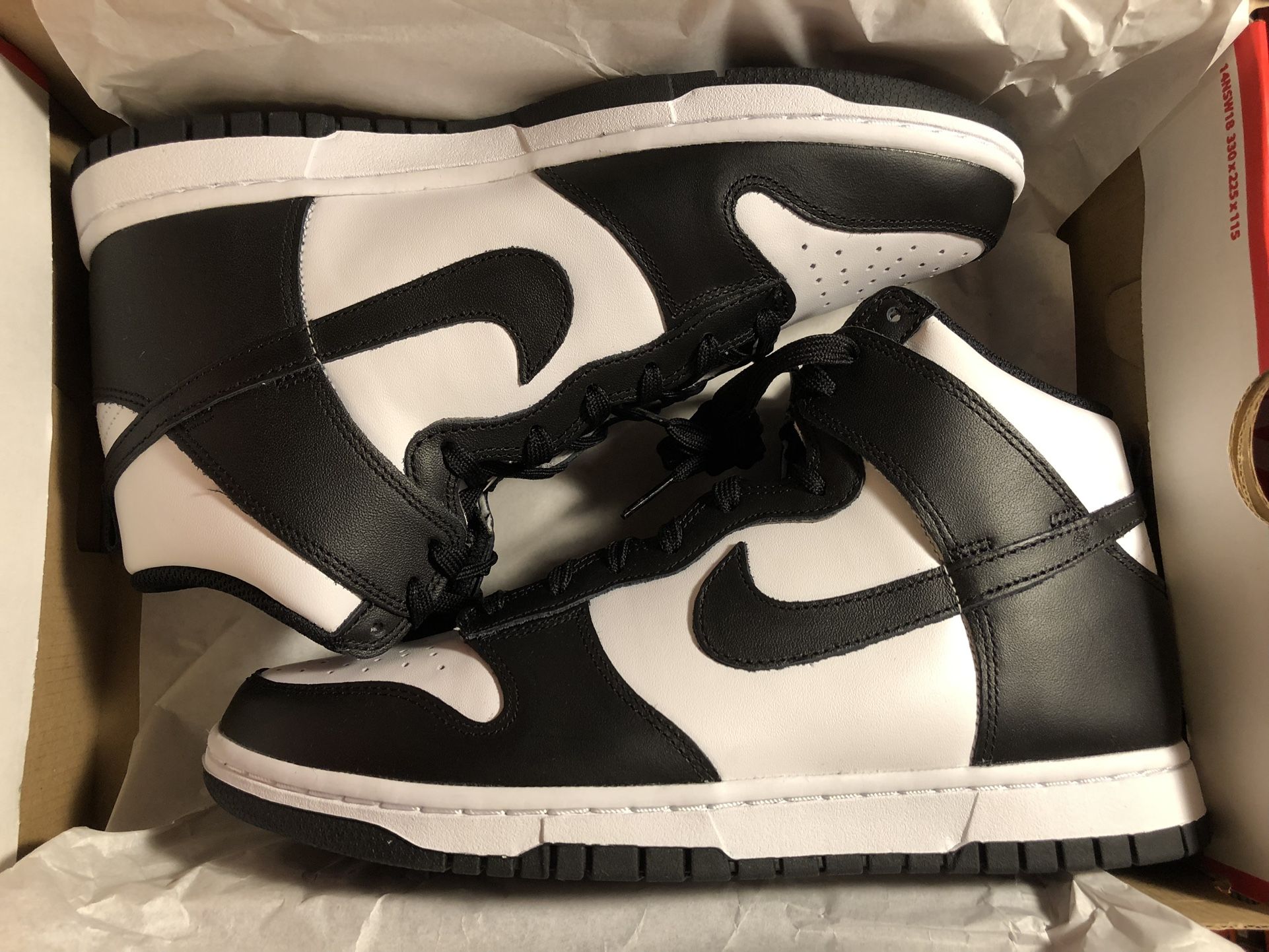 Nike Dunk High “Panda” (2021) (W) 8M/9.5W **NEW**