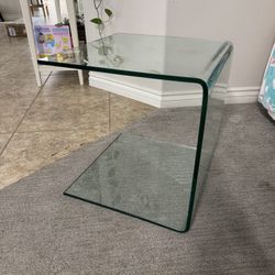 Glass End Side Table for Living Room Nightstand Bedside Table Small Coffee Table 20”x 19.5x18.5 