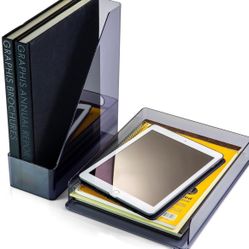 Officemate Desktop Set- Magazine File & Letter Tray