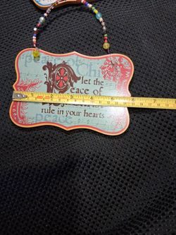 2  whimsical Christian verses wood frames ( $5 for  both)