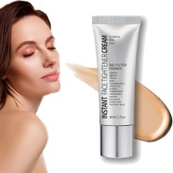Instant Face Tightener No-Filter Primer with Brush Free, Instant Face Tightener Cream, Instant Skin Tightener, Instant Eye Tightener Easy-Wear Formula