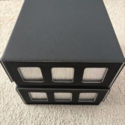 Trading Cards Storage Box With 6-Window Display