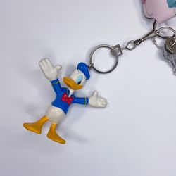 Vintage 1993 Disney Donald Duck Bendable Keychain with Keyring Collectible Gift