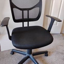 Office Desk Adjustable Chair, breathable mesh, lumbar support, padded seat
