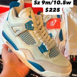 New Nike Air Jordan Retro 4 Military Blue 9m/10.5w