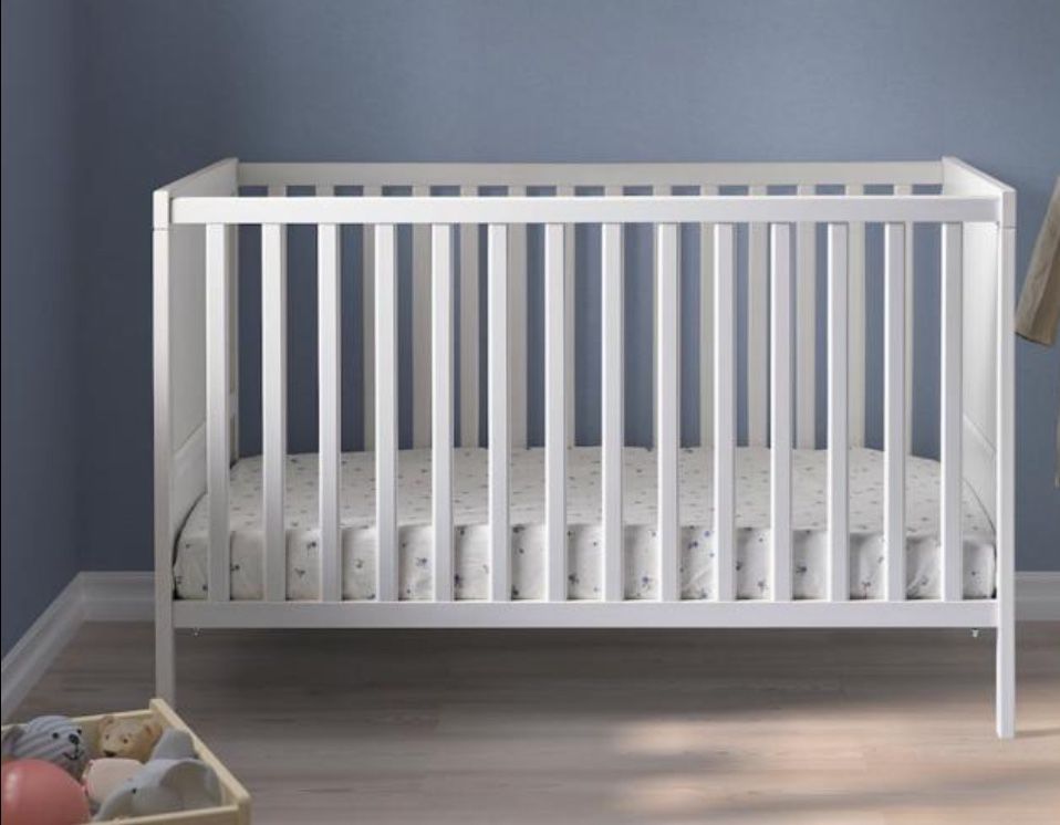 Baby Ikea Bed Converts Into a Toddler bed 