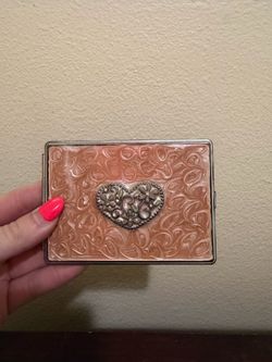 Women’s Vintage Metal Photo Or Card Holder For Wallet