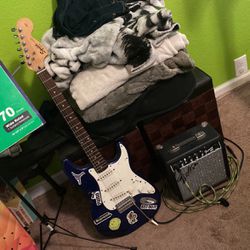 Electric Guitar And Amplifier 