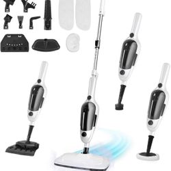 Steam Mop - 11-in-1 Steam Cleaner for Home with 15.2 OZ Water Tank & 23FT Power Cord, Detachable Steam Mops for Floor Cleaning MultiPurpose Steamer fo