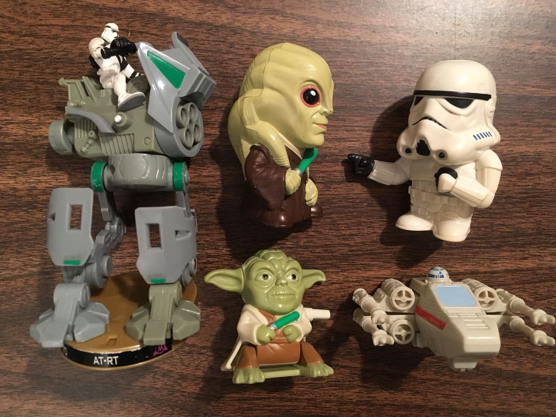 STAR WARS Toys Action Figures BURGER KING Hasbro 2005 ATTACKTIX Battle Masters Yoda Jedi X-wing Stormtrooper AT-RT