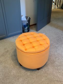 Orange Footstool