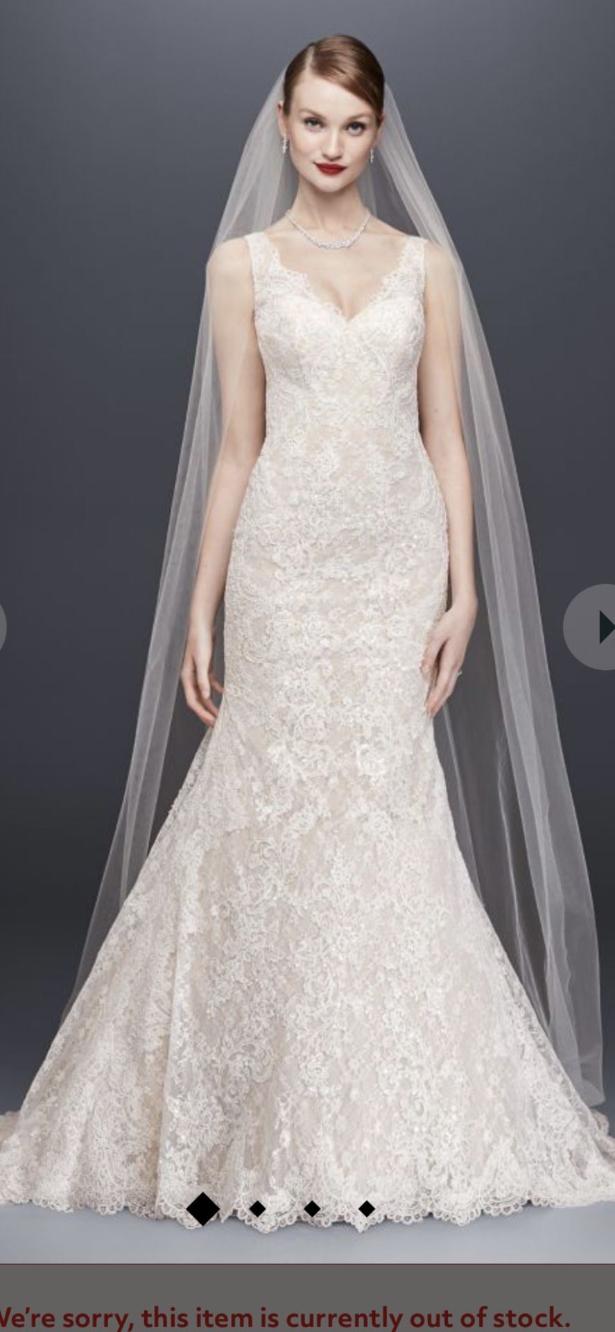 Oleg Cassini Wedding Dress Size 14