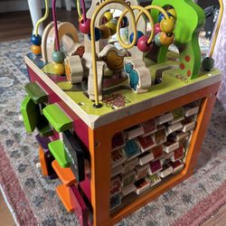 Wooden Activity Cube