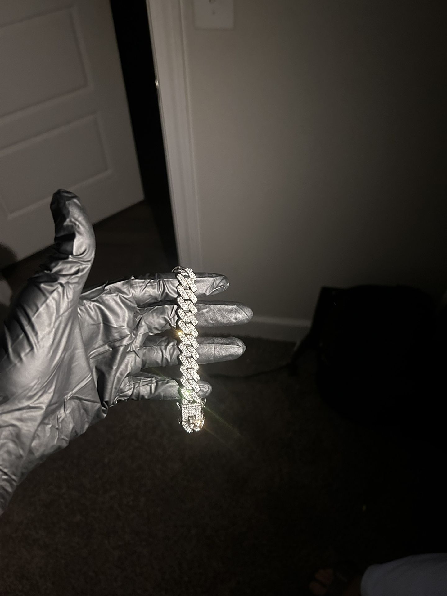 Cuban link bracelet full iced out vvs Diamonds