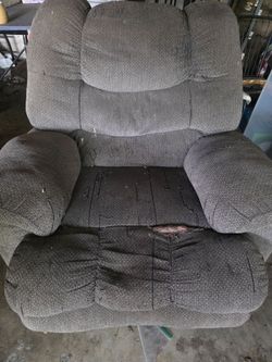 Grey recliner chair
