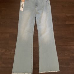 Wax Jeans Collection Light Wash Flare Wide Stretch Leg Sustainable Denim Jeans Women Size 11/30 NWT 