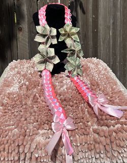 Pink Flower Money Lei