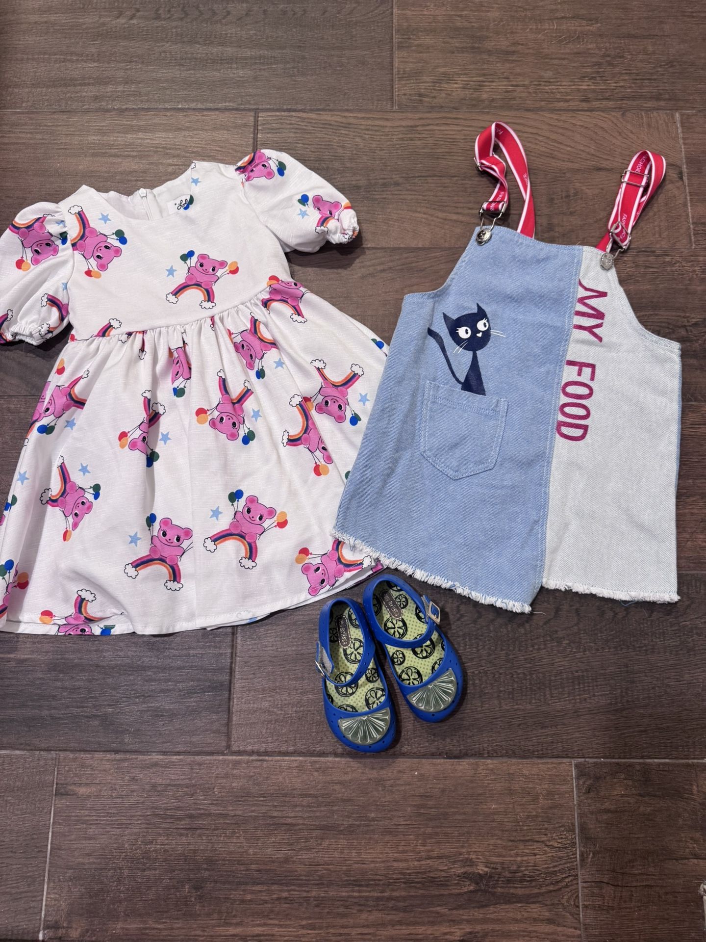 Baby Girl Lot 12-18 Months ( 2. Dresses And Mini Melissa Shoes )